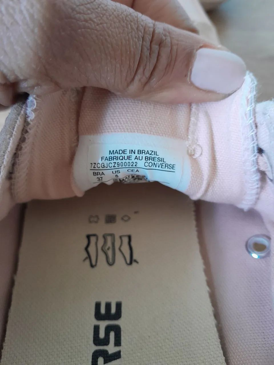 Converse All Star Rosa couro  - Tamanho 37 - Foto 5