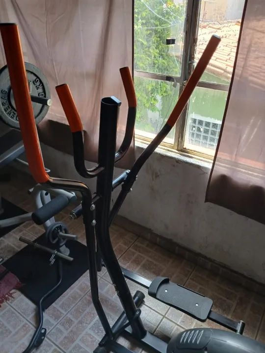 Elíptico Magnético Polimet Light - Preto/Laranja - Foto 5