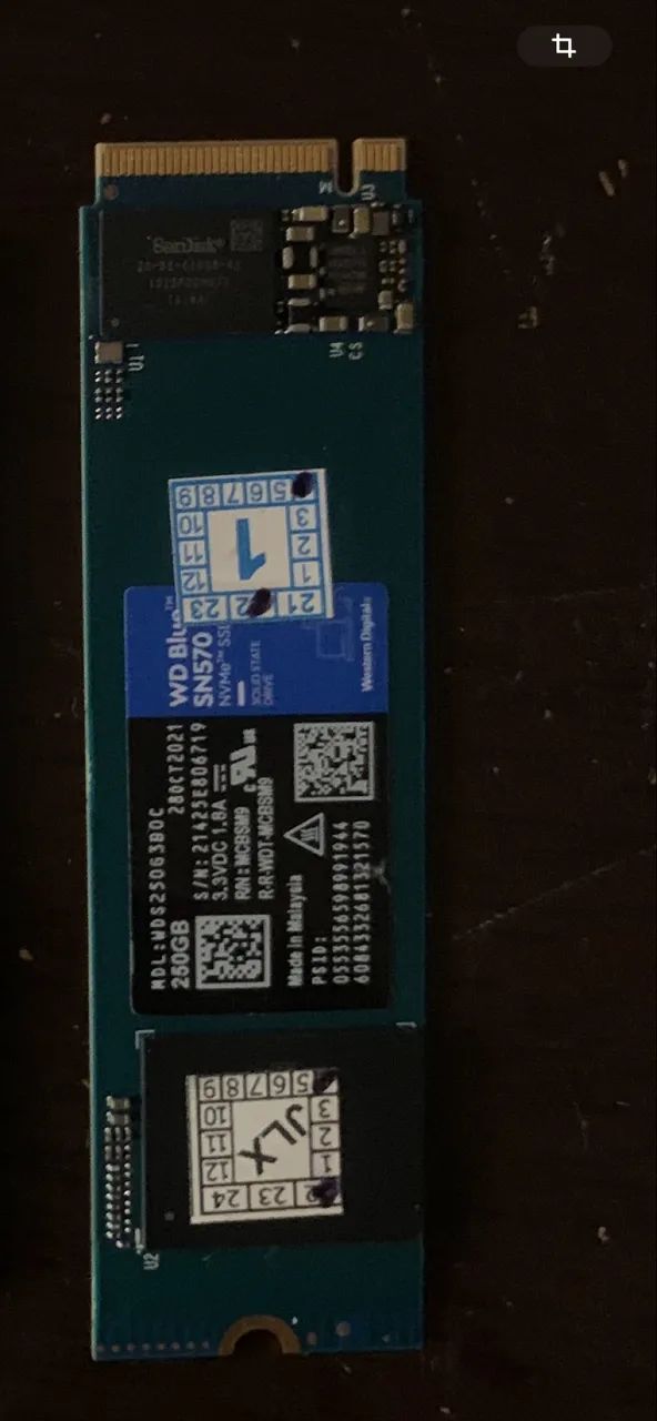 SSD NVME 256gb64374415975170120