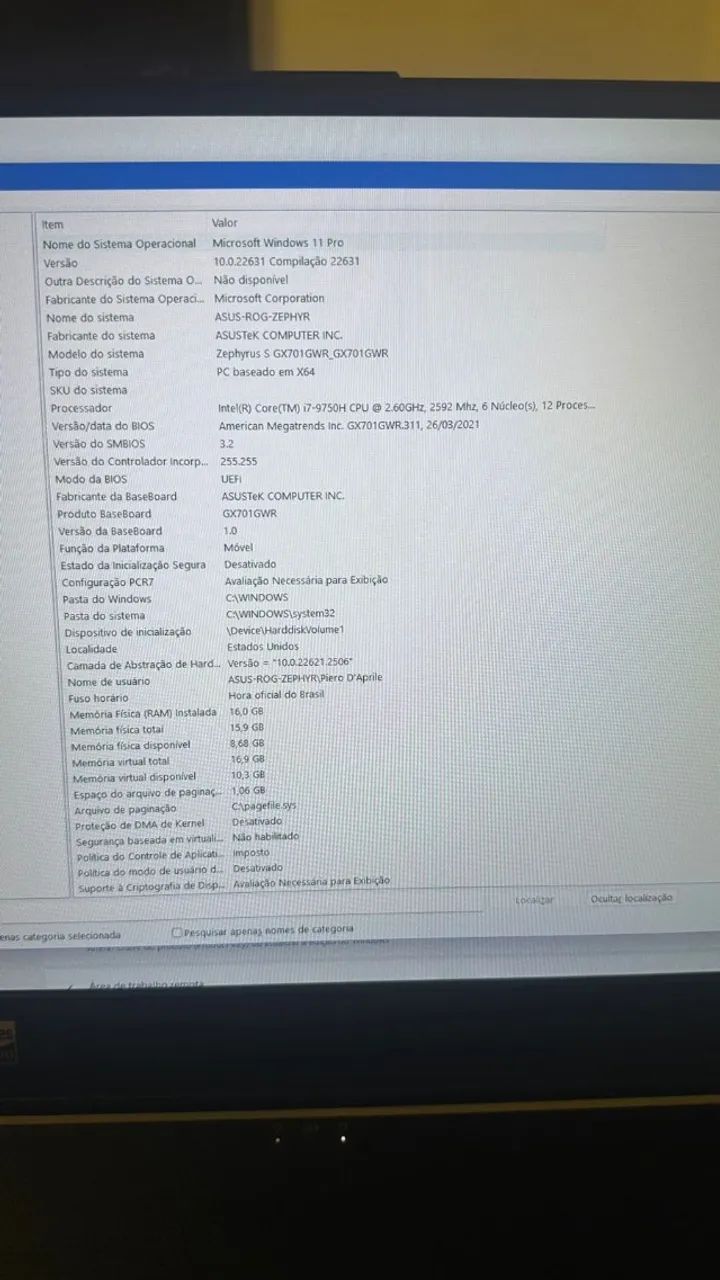 Notebook Asus ROG Zephyrus GX701 - Foto 6