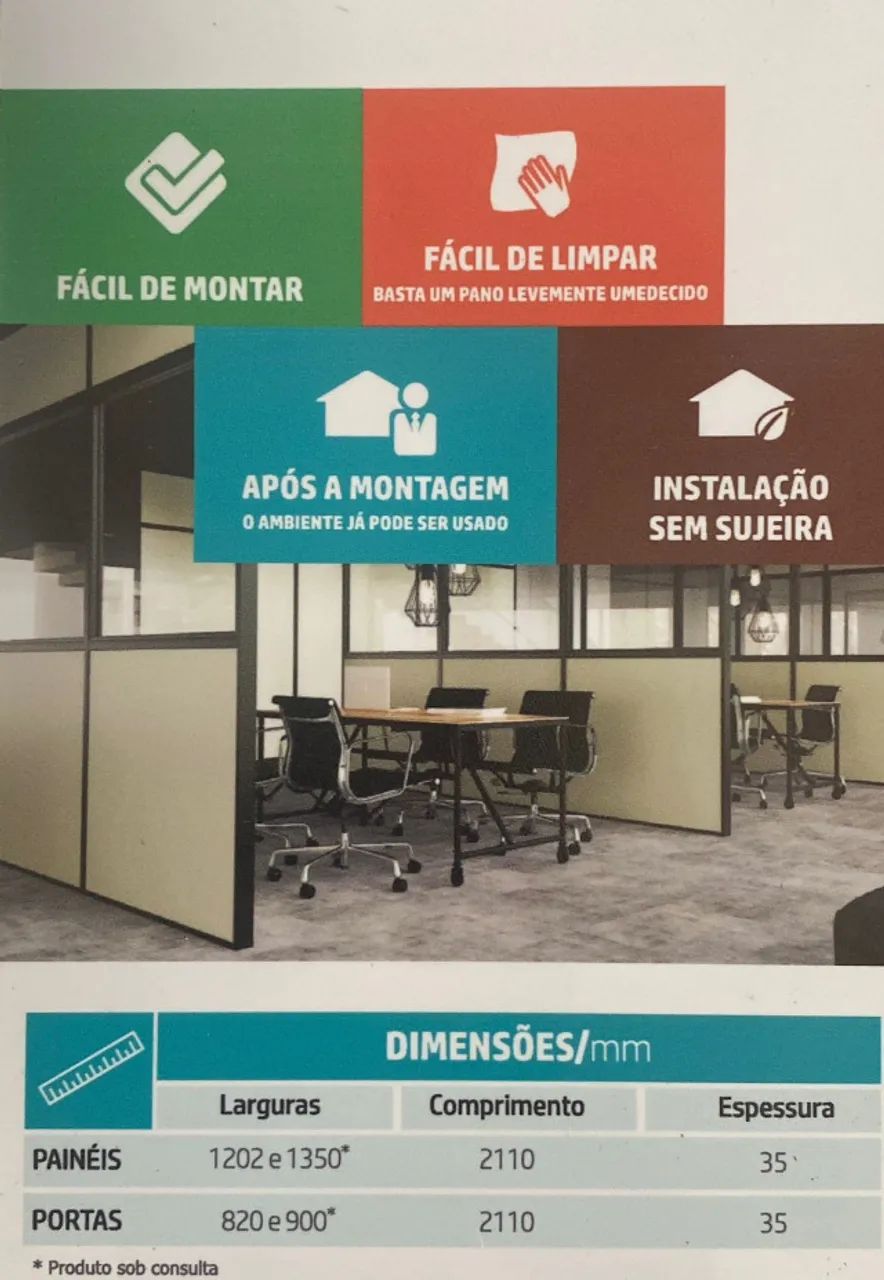 Divisórias de ambiente Eucatex M² - Foto 2