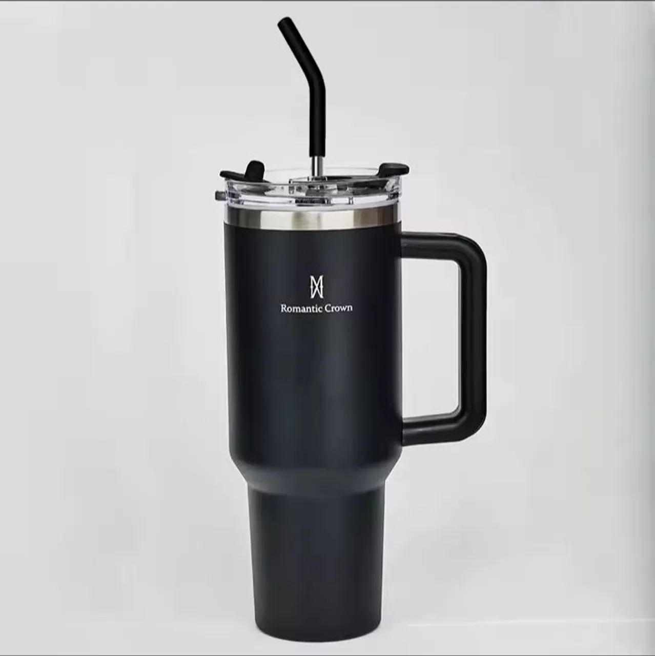Copo Térmico Romantic Crown com Tampa e Canudo 1,2L - Foto 3