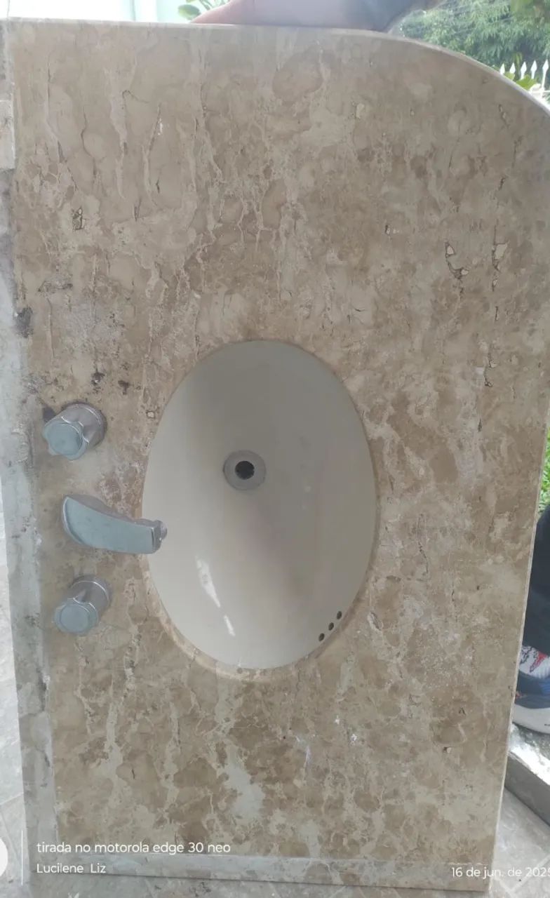 Cuba de Granito completa com Torneira + base de granito para banheiro ...