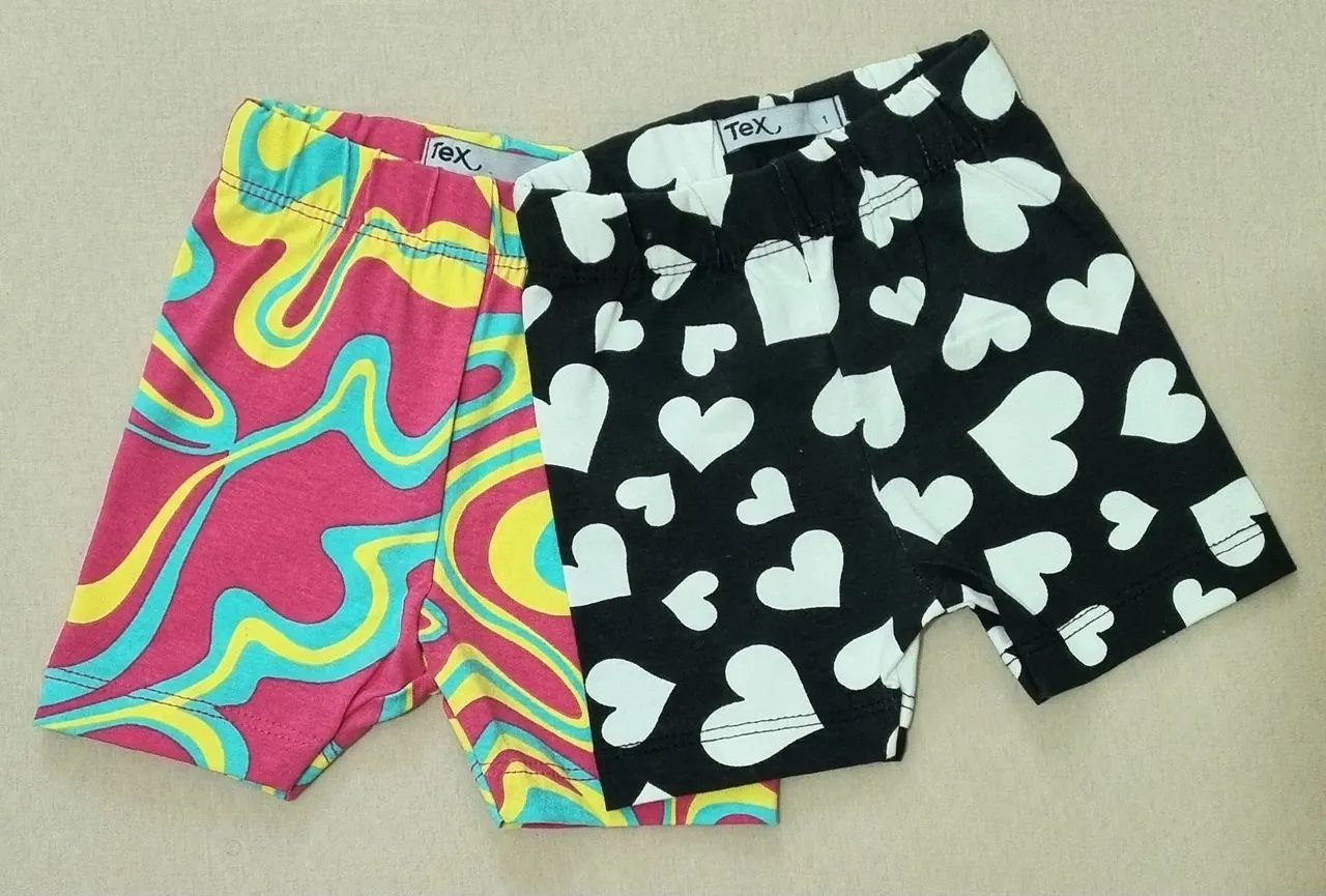 Kit 2 bermudas para bebê tam. 1