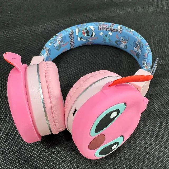 Fone de ouvido Bluetooth infantil Stitch  - Foto 5