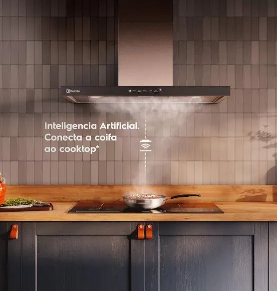 coifa de parede - coifa de parede electrolux experience hob2hood 90 cm inox - ce9tf - Foto 4