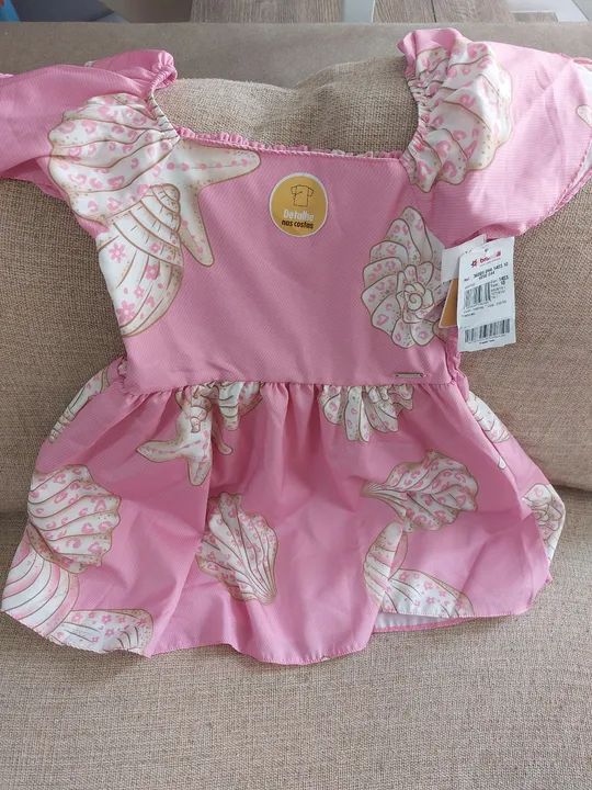 Vestido estampado infantil menina Brandili Novo na etiqueta - Foto 2