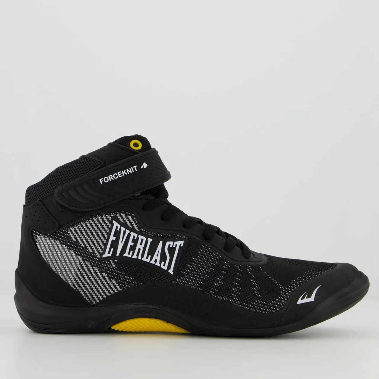 Tênis Everlast Forceknit 4 Preto e Amarelo Tam 41. 