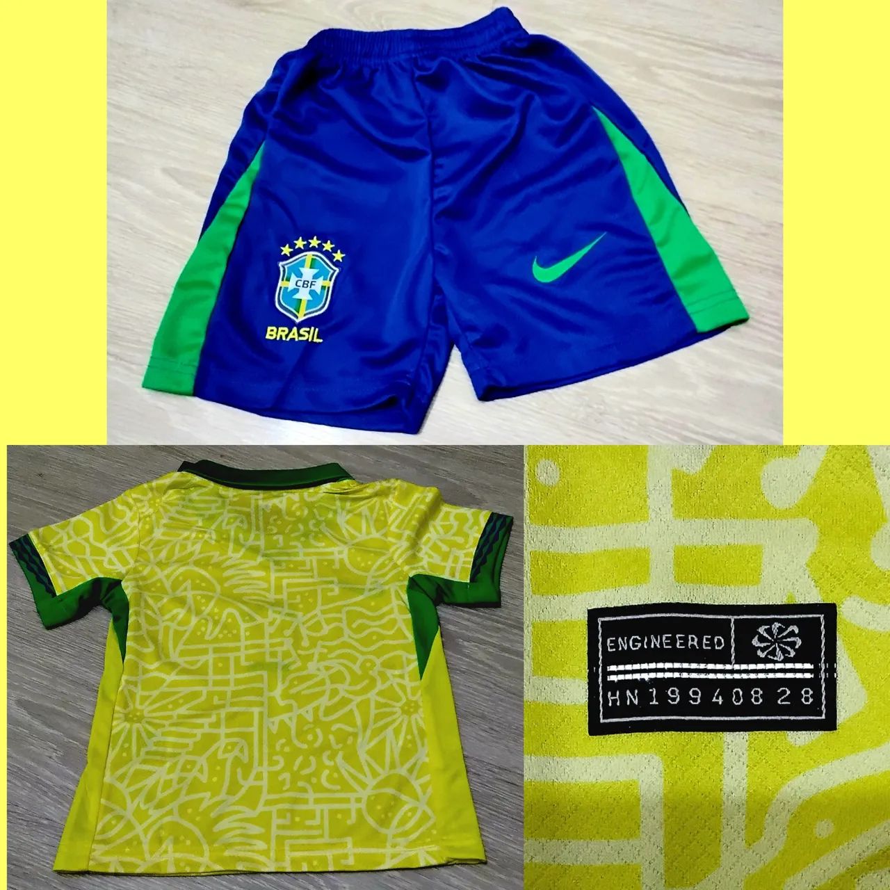 Conjunto INFANTIL Seleção Brasileira 2025 - fabricação Tailandesa + CAMISETA NIKE BRINDE - Foto 4