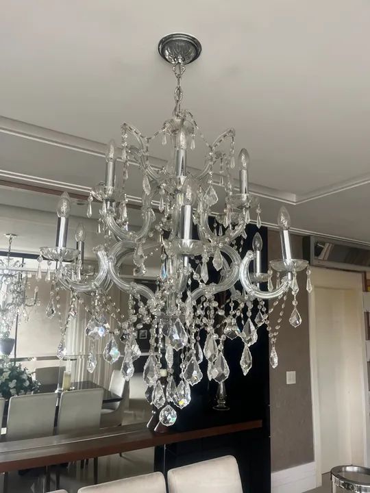 Lustre de Cristal 13 Luzes