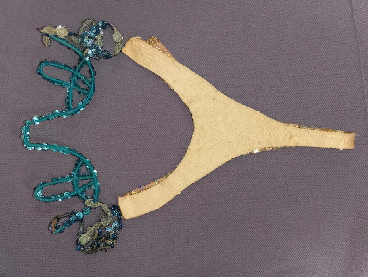 Biquíni Passista Carnaval azul e dourado - Foto 4