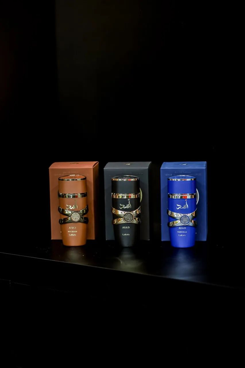 Perfumes Asad Bourbon, Tradicional e ZANZIBAR Lattafa - 100ml