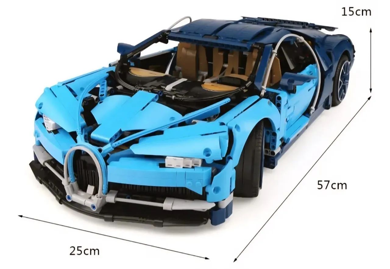 BLOCOS DE MONTAR ESPORTIVO BUGATTI VEYRON MODELO 42083 COM 4031 PEÇAS COMPATÍVEL COM LEGO - Foto 3