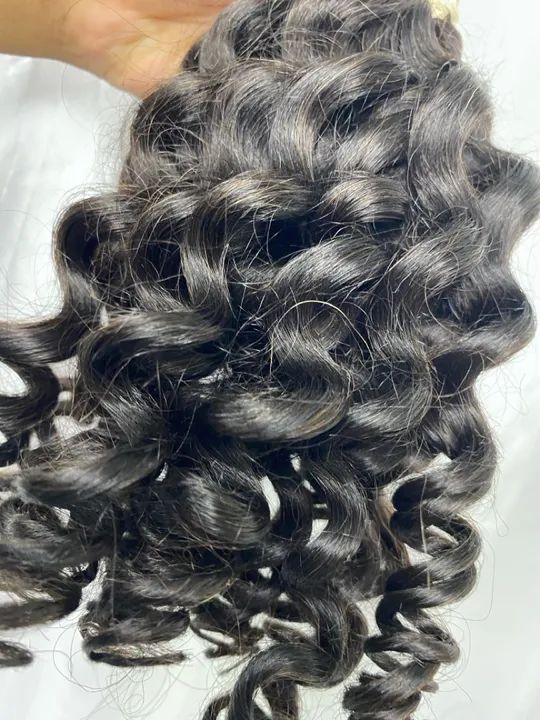 Cabelo humano cacheado 45 centímetros tipo 3 - Foto 2