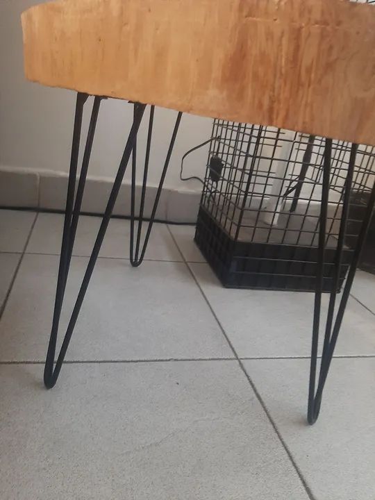 Mesa de centro em madeira rústica - Foto 3