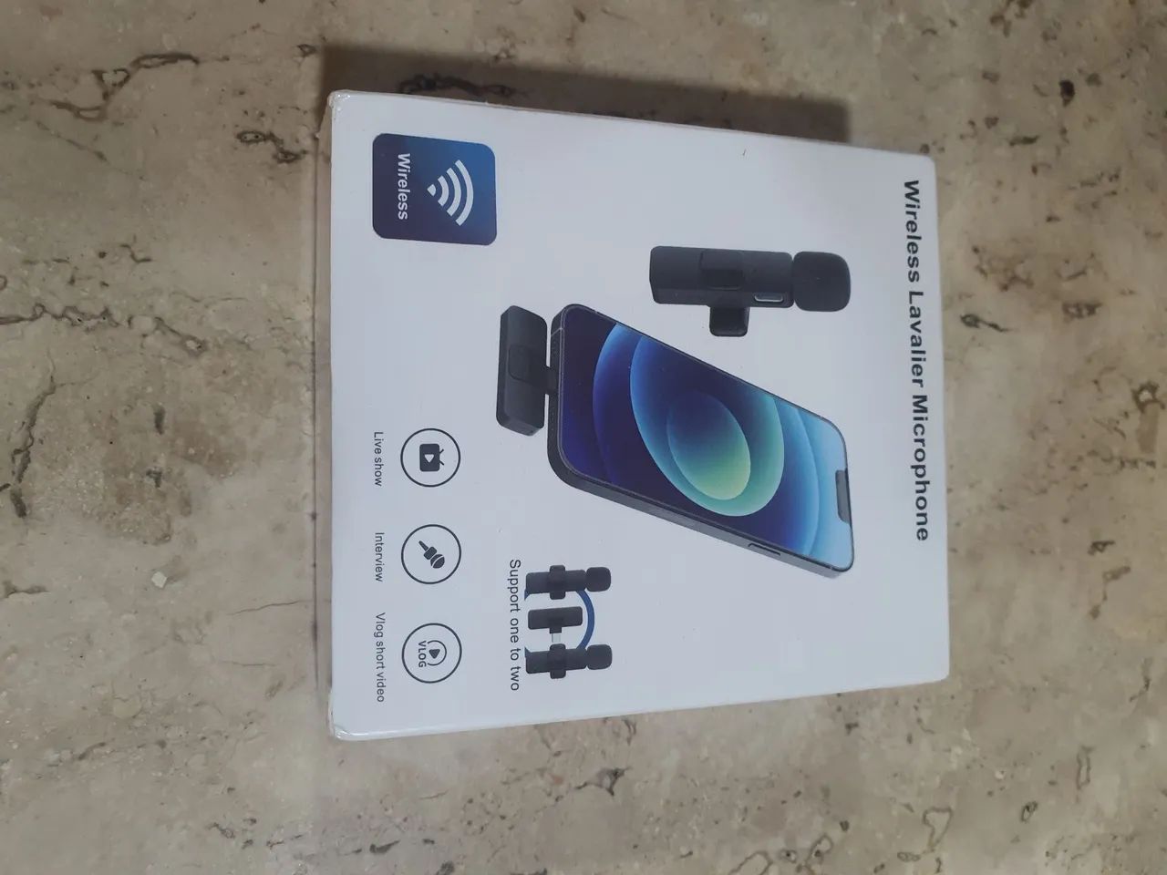 Microfone Lavalier sem fio