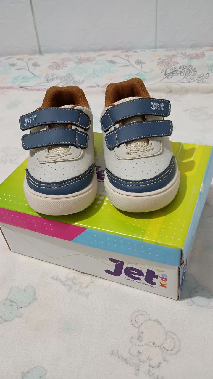 Tênis Jet Kids Bege N° 22 - Pouquíssimo Uso! - Foto 3