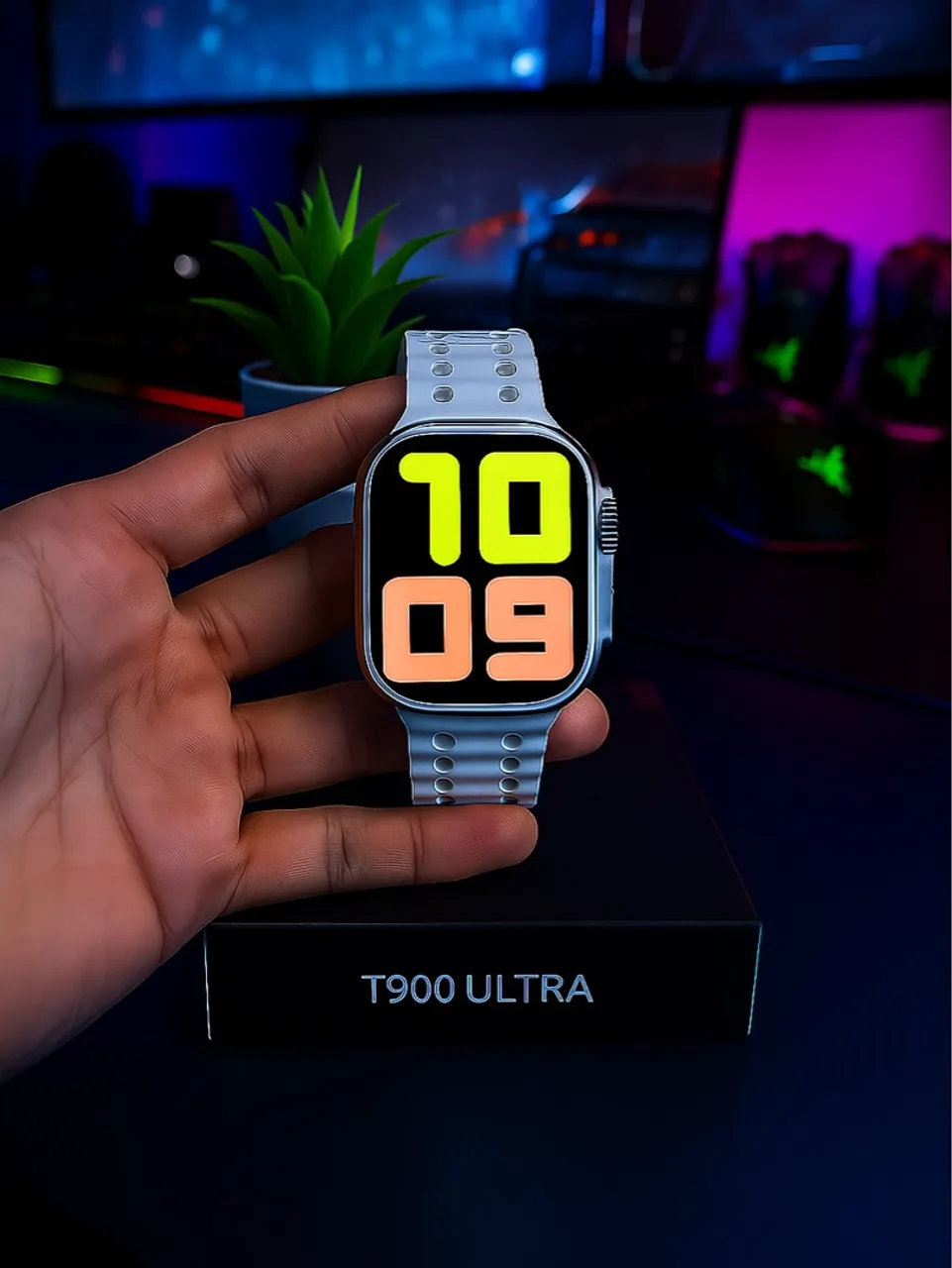 Smartwatch T900 Ultra - Design moderno e funções incríveis!