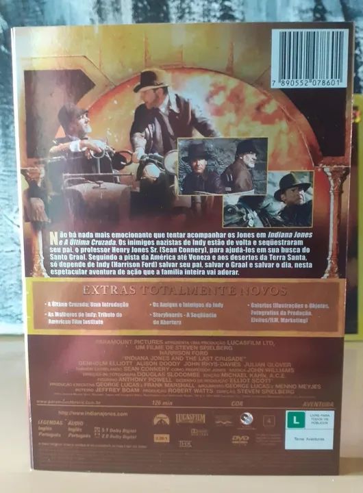DVD Pack Indiana Jones Edições Especiais 1 ao 4 (Enluvados) - CDs