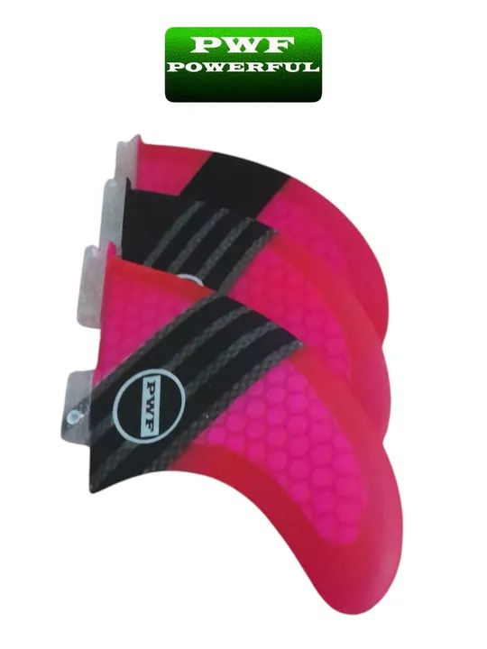 Conjunto de 3 Quilhas de Surf PWF - Rosa