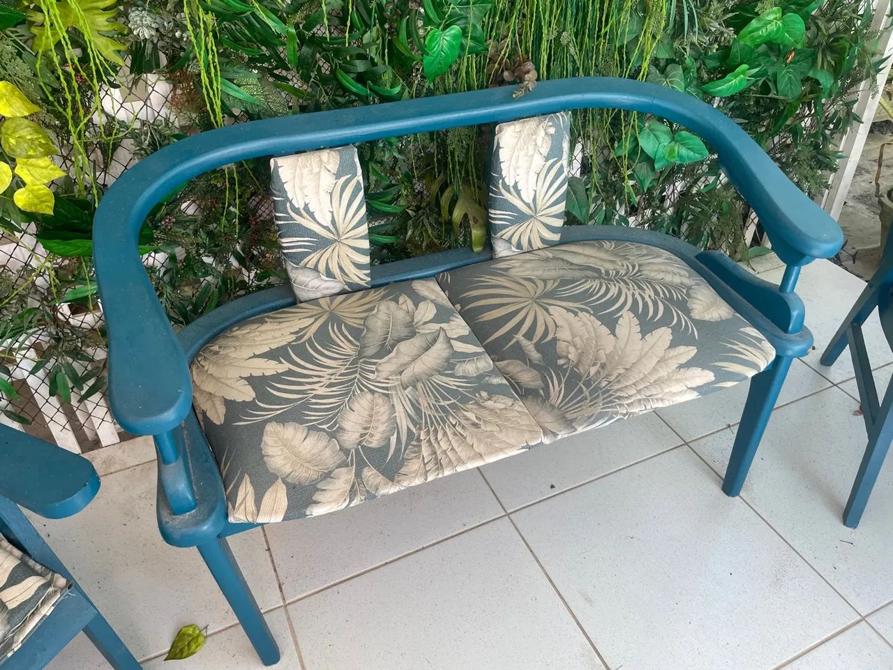 Sofá de Jardim 2 Lugares - Azul  - Foto 3