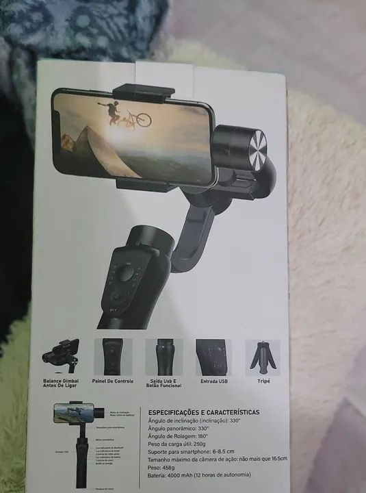 Vendo ou troco Gimbal 3 eixos S5B para Câmera de Ação - Estabilizador de Vídeo - Foto 6