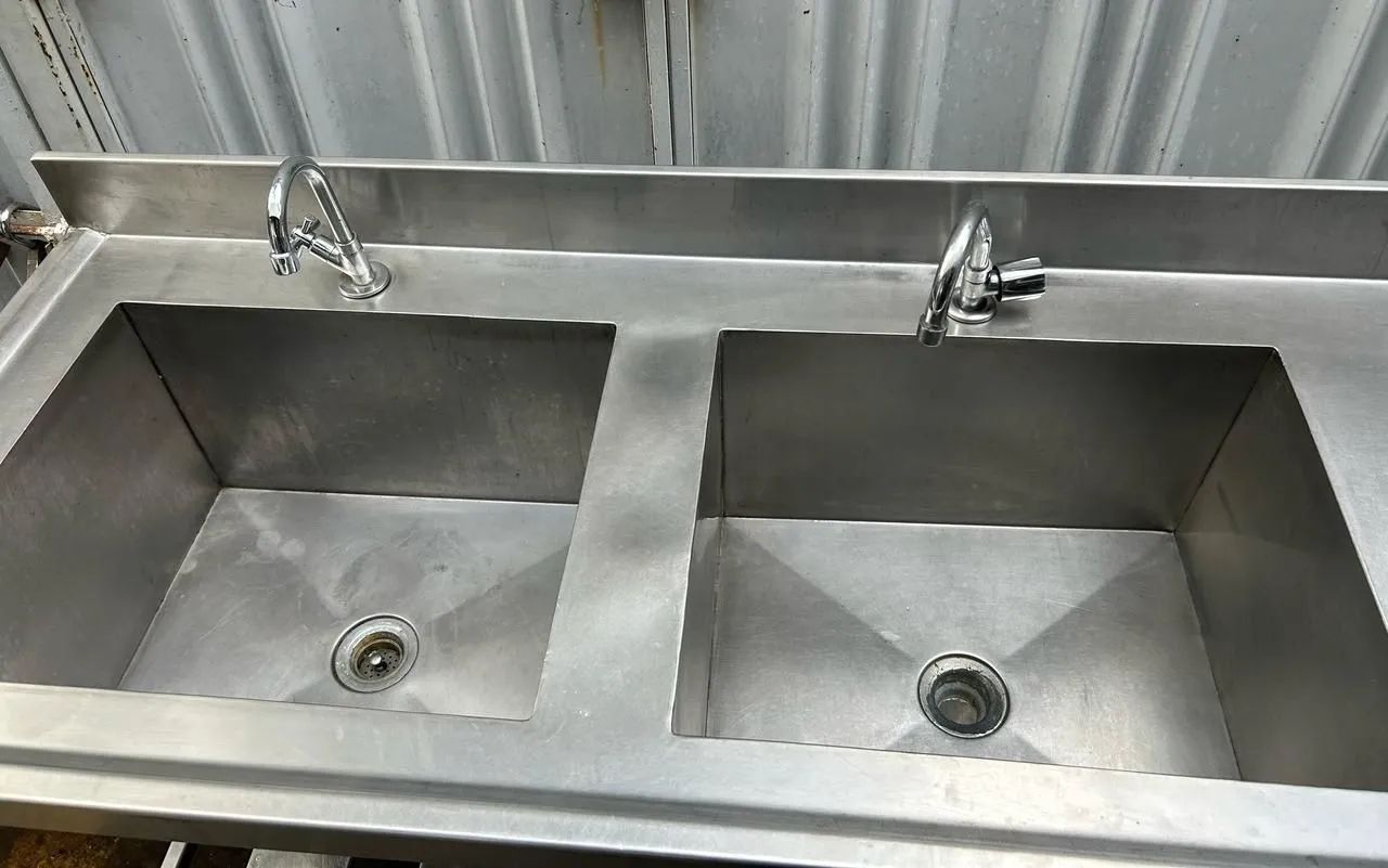 Pia Dupla para Comércio em Inox PRONTA ENTREGA  - Foto 5