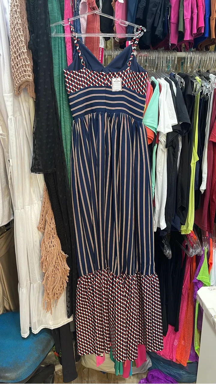 Vestido longo listrado - Foto 5