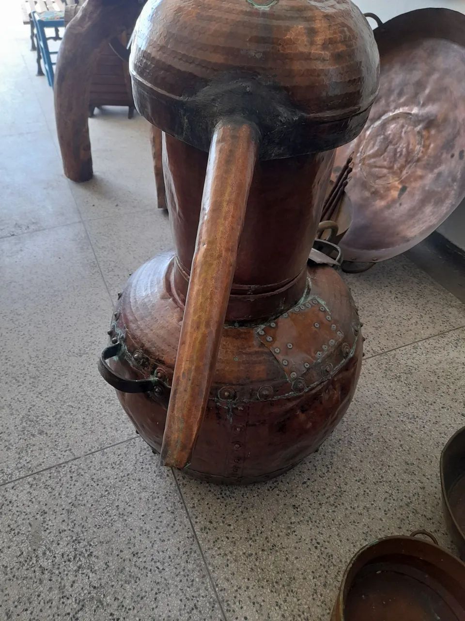 Alambique de cobre antigo