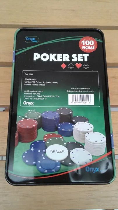 Fichas Para Poker Não Profissional  100 Fichas Onyx Games - Foto 2