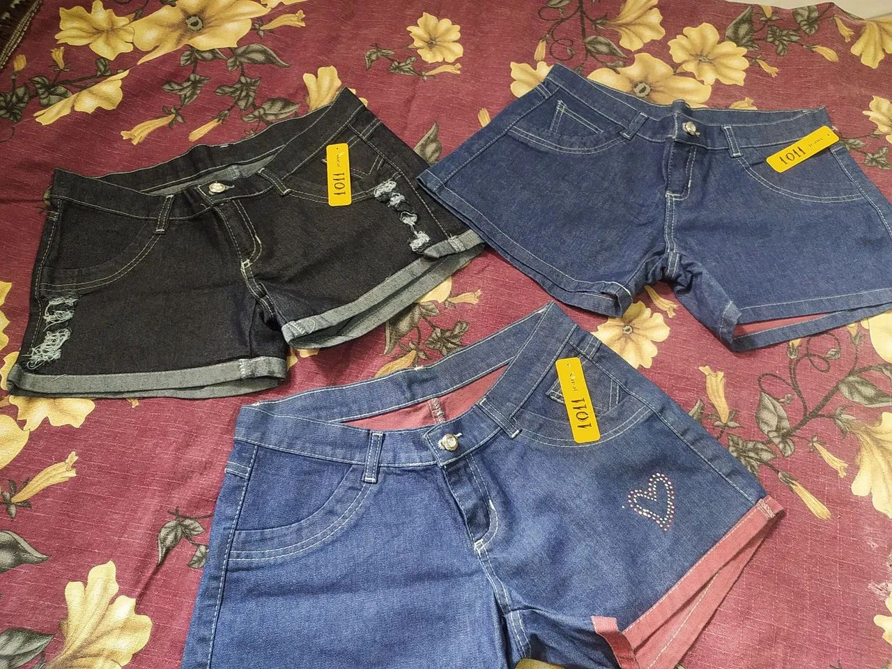 Shorts jeans femininos - Várias cores e modelos