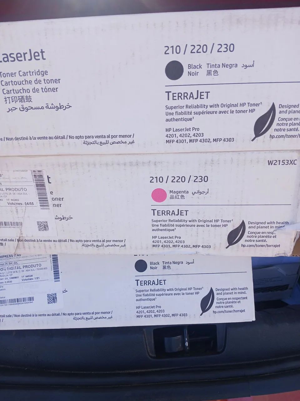Toner hp 210/220/230 original vazios