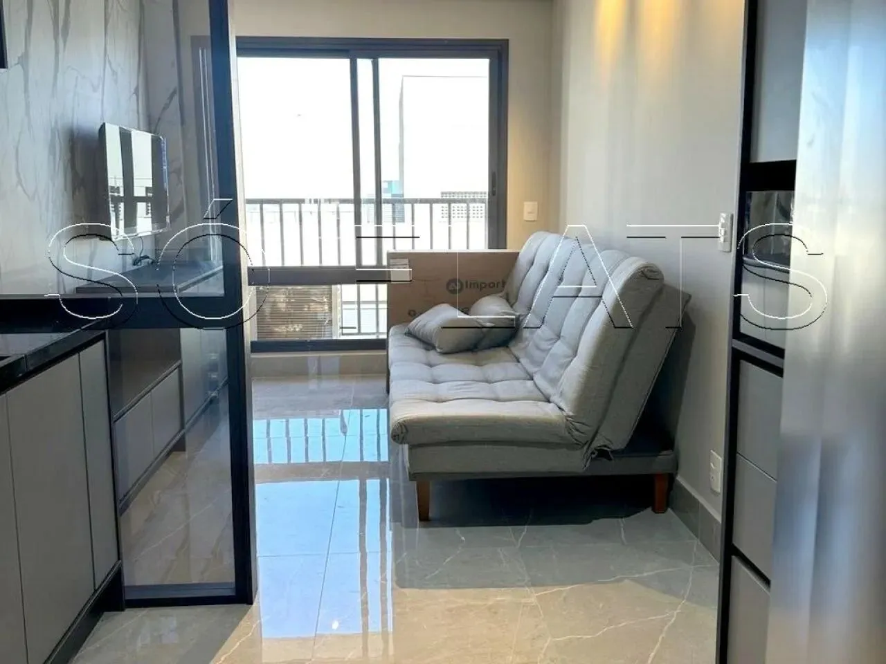 Studio disponível para locação em Moema com 28m² totalmente mobiliado e decorado