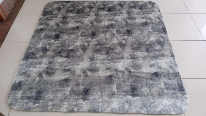 Tapetinho ecologico 1,50x1,50m cinza mix 006-43