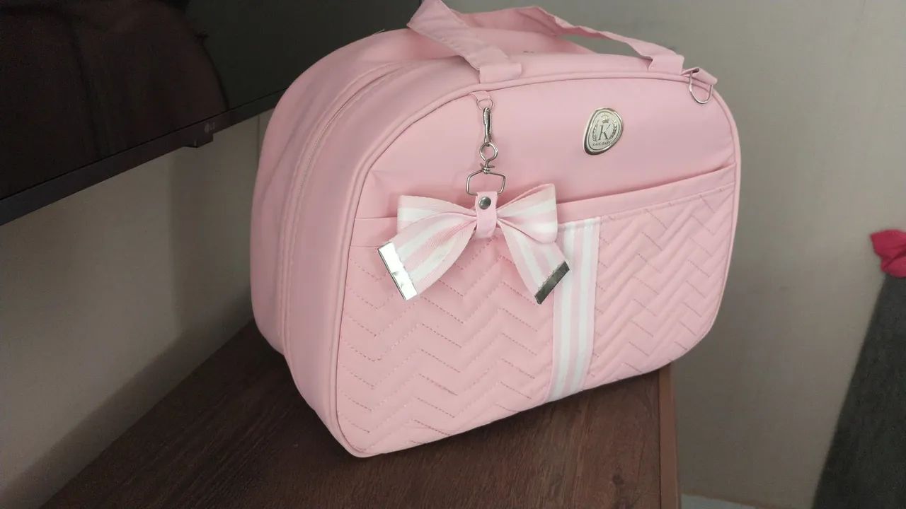 Bolsa maternidade rosa - Foto 2