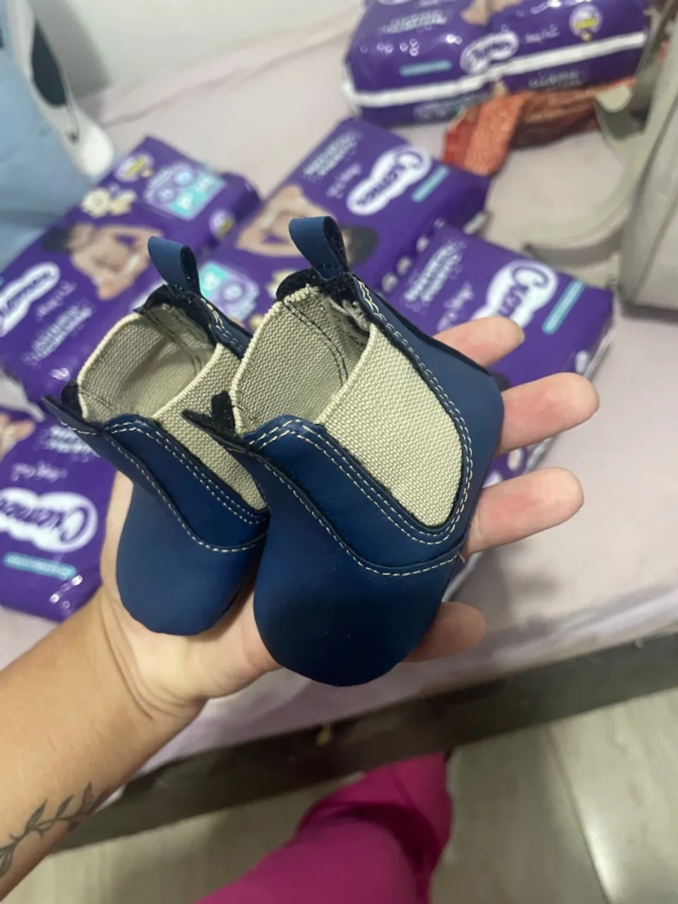 BOTA BEBÊ AZUL MARINHO