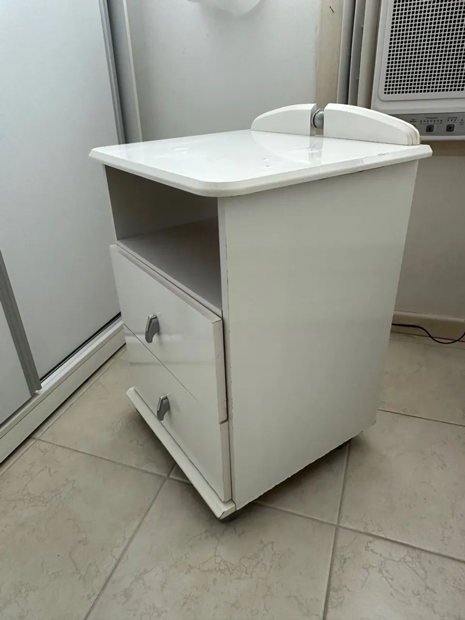 Gaveteiro branco com 2 gavetas - Foto 3