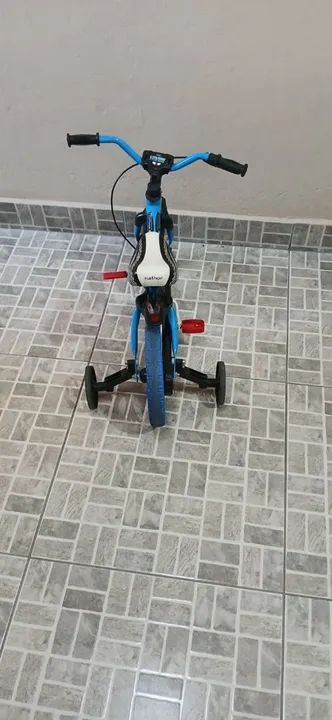 Bicicleta Infantil Aro 12 Azul - Foto 3