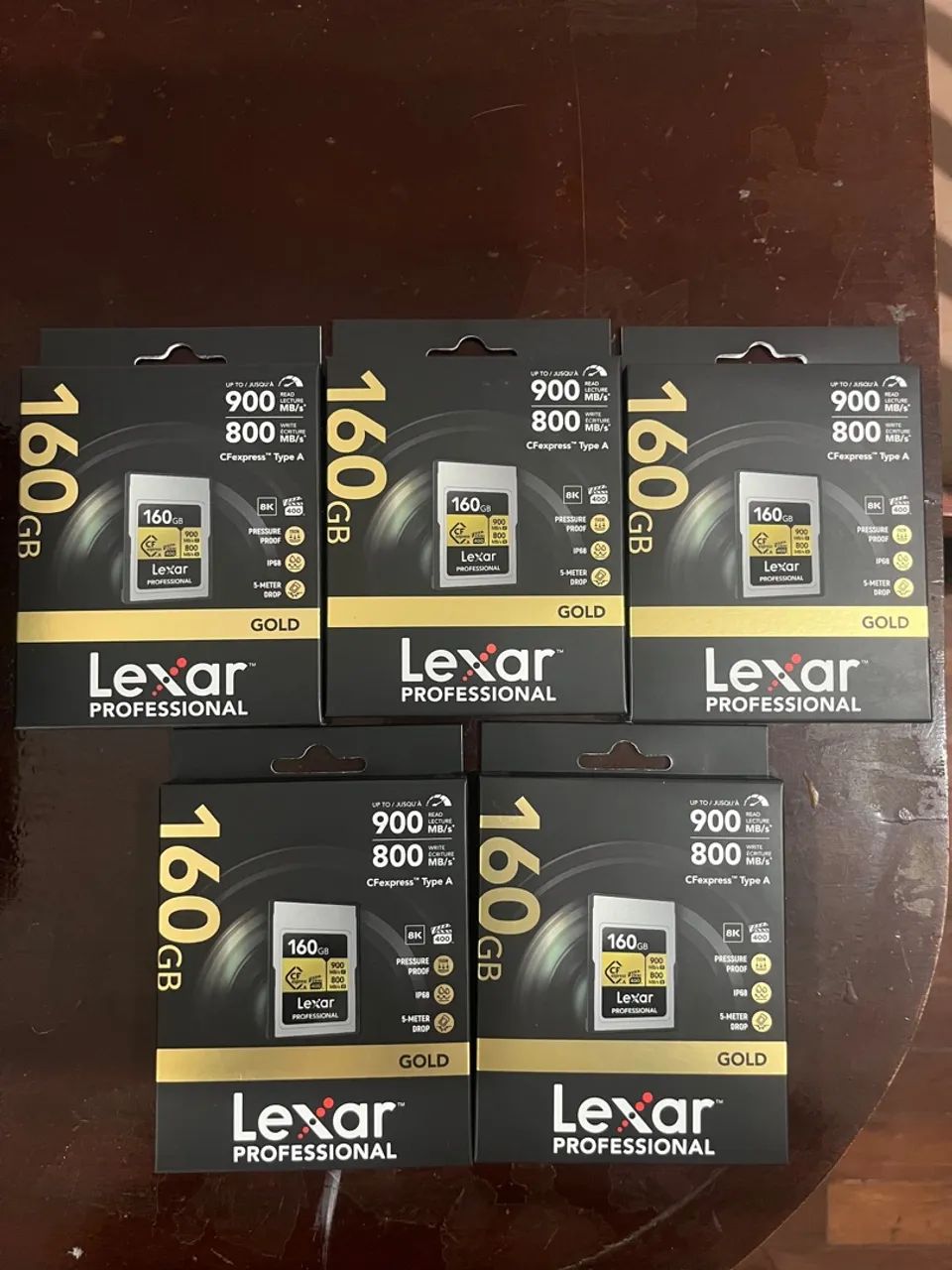 Cartão de Memória CFexpress Lexar Profissional Gold 160GB Type A 900MB/s NOVO