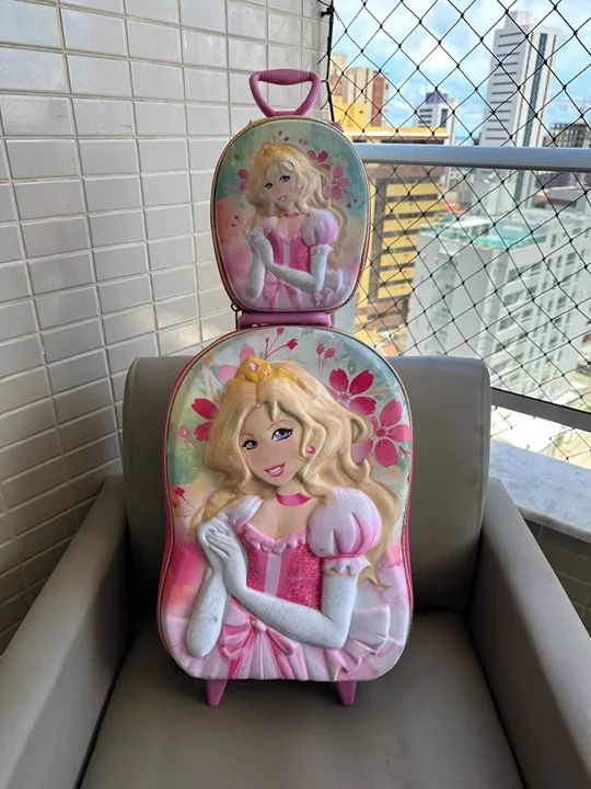 Bolsa escolar Infantil Princesa - Rosa