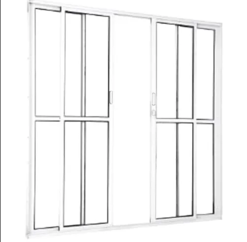 Porta de esquadria de alumínio na cor branca com vidros - altura - 2,18 cm e largura - 2
