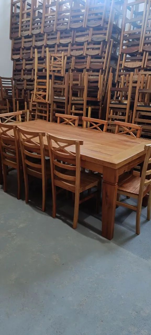 Mesa com 8 cadeiras 2x90 $ 3.599,00 nova e a pronta entrega - Foto 2