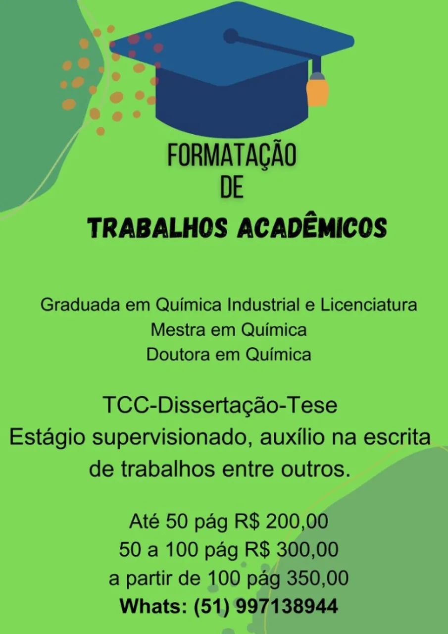 Formatação de trabalhos