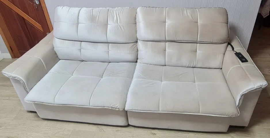 Sofá retrátil elétrico touch com massageador 2,40 X 1,20