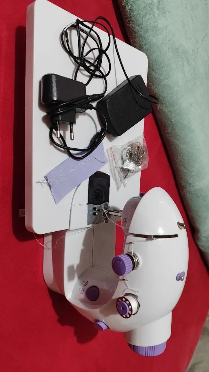 Mini Máquina de Costura SM-202A com Dupla Rosca e 2 Velocidades - Foto 2