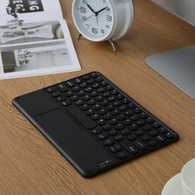 Teclado Bluetooth Chave Redonda Sem Fio Com Touch Para Celular/Tablet - Foto 4