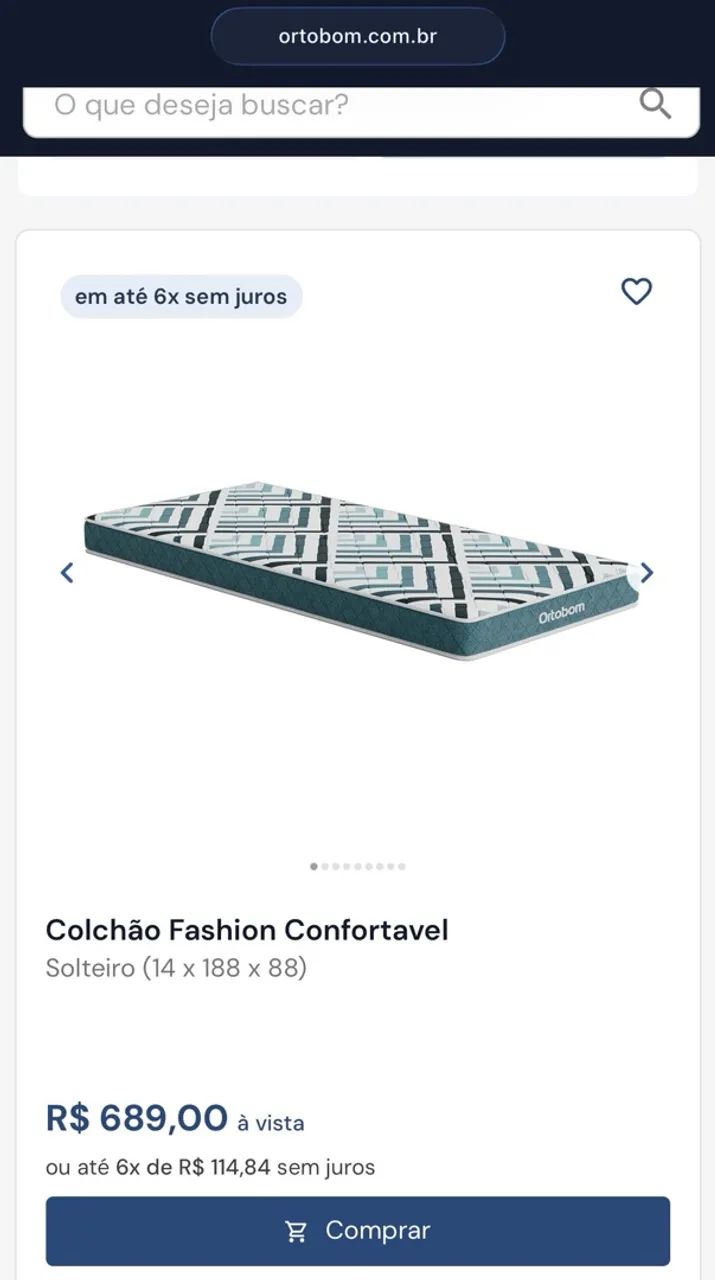 Colchão Solteiro Ortobom