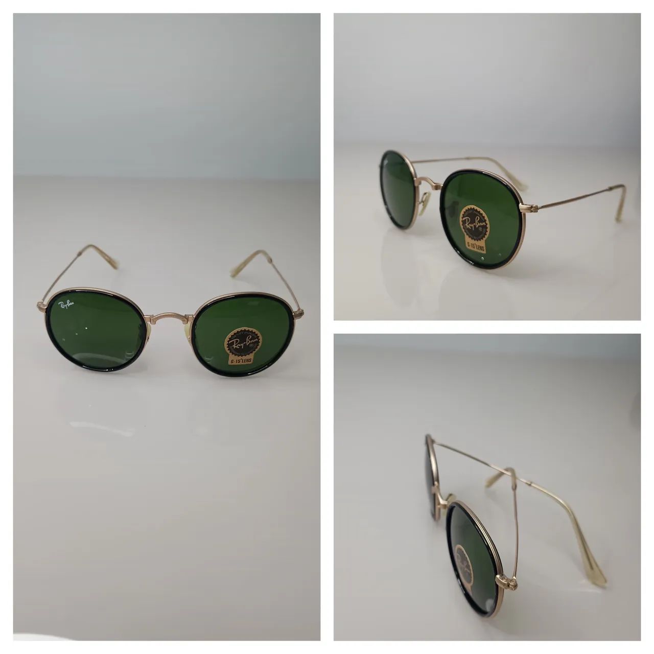 Óculos de sol Ray ban Round doublé 