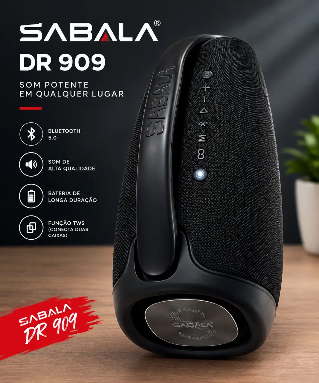 Caixa de som sabala DR 909 - 200w