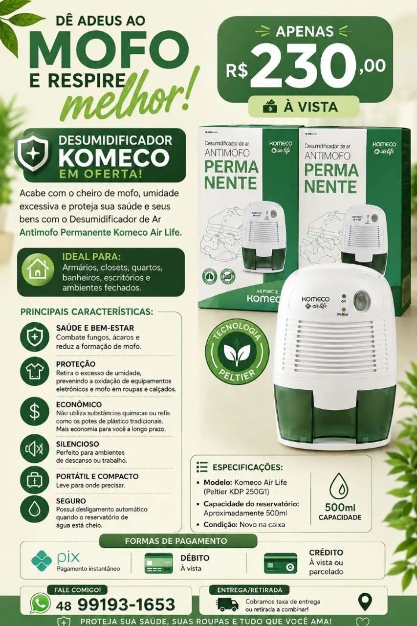 DESUMIDIFICADOR DE AR 